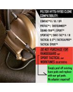 Sightlines Adapter Plates For Peltor™ Comtac™ and Similar Headsets | Clone of HY79 / HY80 Hygiene Kit Plates