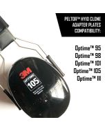 Sightlines Adapter Plates for Peltor™ Optime™ and Similar Headsets | Clone Of HY10 Hygiene Kit Plates