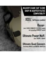 Sightlines Adapter Plates for Walker's® Razor Slim and similar headsets