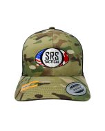 SRS Tactical Logo Cap - Retro Snapback Trucker Cap, Multicam