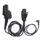 Avenger Covert lapel mic and PTT with connection to radio and non-comms headset