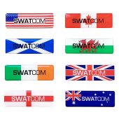 SWATCOM Active8 Custom Resin Domed Headset Label