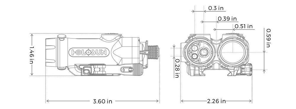 Holosun LE321G Dimensions